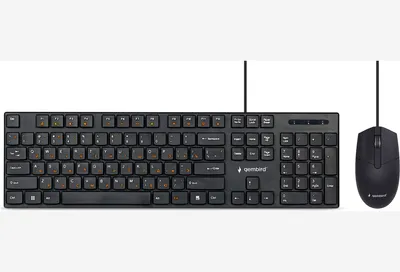 Комплект клавиатура и мышь Gembird/Cablexpert KBS-9050L (черный)