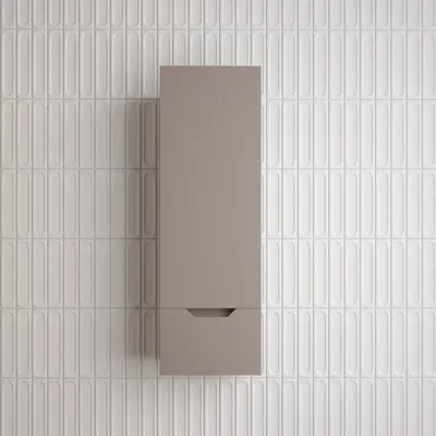 Шкаф-пенал для ванной Symbolite Остин 36 Plus 1 ящик (подвесной, тауп темный, эмаль)