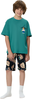 Пижама детская Mark Formelle 563327 (р.122-60, малахит/мишки на неви)