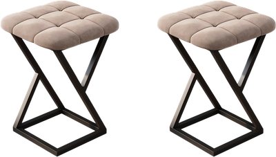 Набор табуретов Памир Лофт F08 (2шт, бежевый/черная опора)