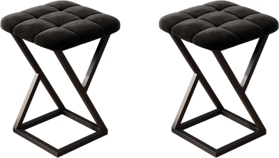 Набор табуретов Памир Лофт F90 (2шт, черный/черная опора)