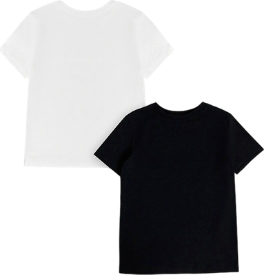 Комплект футболок детских Mark Formelle 113379-2 (р.128-64, белый/черный)