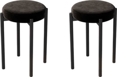 Набор табуретов Памир Паоло F90 (2шт, черный/черная опора)