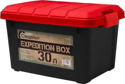 Ящик рыболовный Следопыт Expedition Box 500х360х320мм / PF-EB-05 (черный/красный)