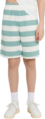 Шорты детские Mark Formelle 133341 (р.146-72, шалфейно-молочная полоска)