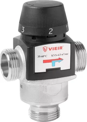 Клапан термостатический Vieir 1" 20-50C Kvs-4.5 / VR201A