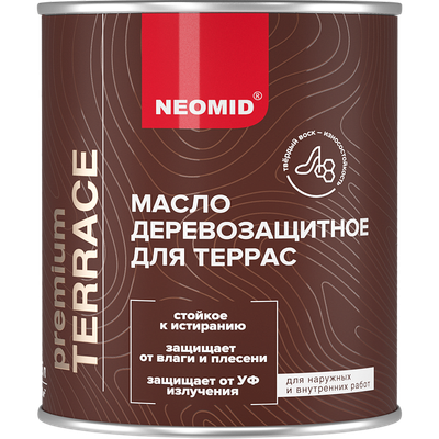 Масло для древесины Neomid Premium Teracce (2л, графит)