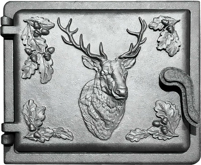 Дверца печная ЛитДеталь ДТ-3 Олень (270х230мм)