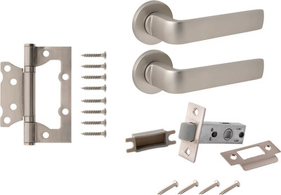 Комплект дверной фурнитуры Code Deco Slim H-40136-A-NISM без фиксатора (никель супер матовый)