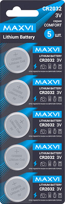 Комплект батареек Maxvi CR2032 (5шт)
