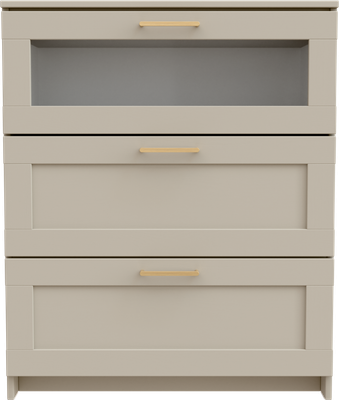Комод Mio Tesoro Нави 3 ящика 2.15.02.020.19 (кашемир, со стеклом)