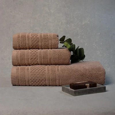 Набор полотенец ЦУМ 1947 Рисо Махра 40x70/50x90/70x140 520г (бежевый)