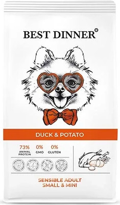 Сухой корм для собак Best Dinner Adult Sensible Mini Duck & Potato (1.5кг)