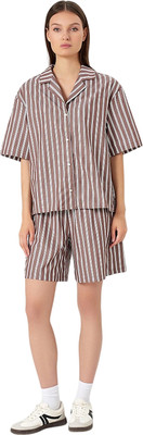 Комплект одежды Mark Formelle 192011 (р.170-84-90, широкая кофейная полоска)