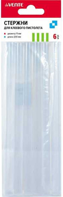 Клеевые стержни deVente 4181900 (6шт, прозрачный)