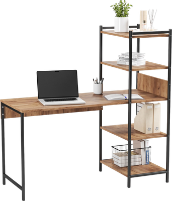 Стол-стеллаж Soma Jack 135x55 (дуб крафт золотой/черный)