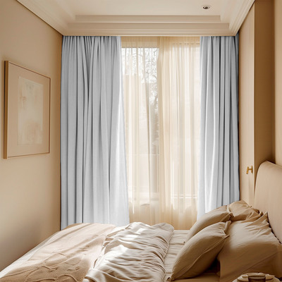 Комплект штор Волшебная ночь Текстурный Блэкаут 150x270см / 930804 (2шт, дымка)