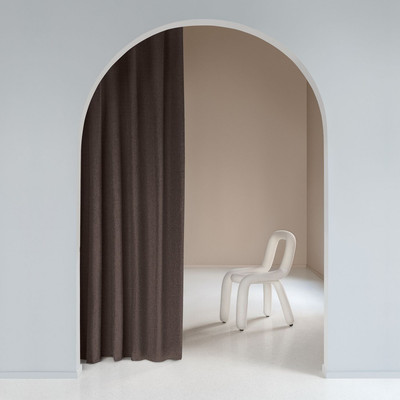 Штора Волшебная ночь Рогожка 165x270 / 767272 (шоколад)