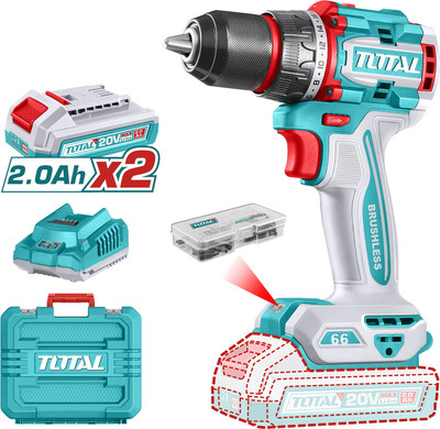 Аккумуляторная дрель-шуруповерт TOTAL TDLI20668