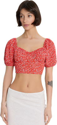 Кроп-топ Mark Formelle 112851 (р.170-100-106, белые цветы на фиесте)