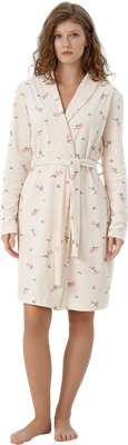 Халат Mark Formelle 552232 (р.164/170-88-94, цветы на кремовом)