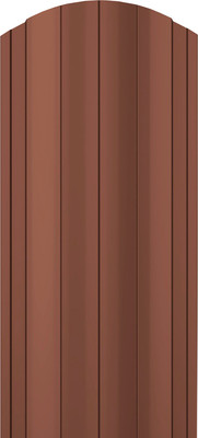 Штакетник металлический Комплектпрофиль Европланка 110мм Глянцевый RAL 8017/8017 ПЭ 0.45x1200мм (1.2м, 10шт)