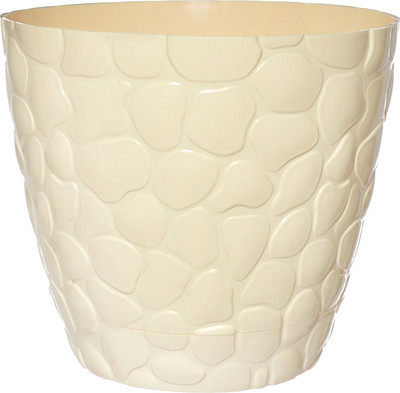 Вазон Русспласт Камешки № 4 / РП-2114 (слоновая кость)