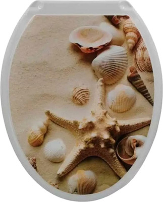 Сиденье для унитаза Русспласт Ракушки на песке / РП-813-ДРП (белый)