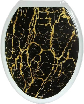 Сиденье для унитаза Русспласт Черный мрамор / РП-813-ДЧМ  (белый)