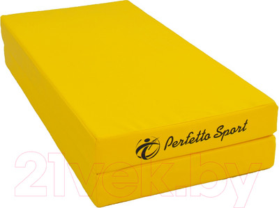 Гимнастический мат Perfetto Sport Складной №3 1x1x0.1м (желтый)