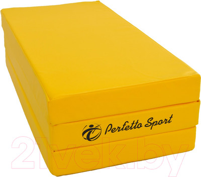 Гимнастический мат Perfetto Sport Складной №4 1x1.5x0.1м (желтый)