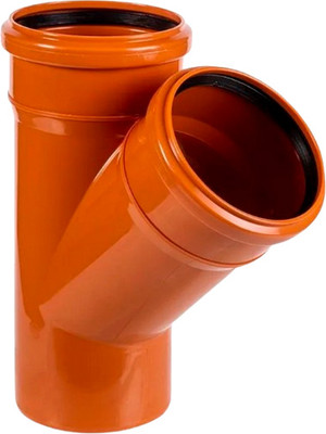 Тройник наружной канализации МультиМирПласт Ду 110x110 SN4