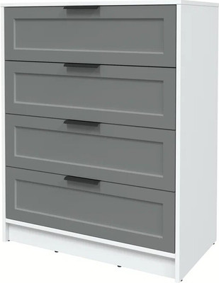 Комод Интерлиния Концепт Тренд КТ-К80 (белый платинум/серый)