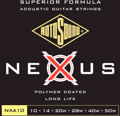Струны для акустической гитары Rotosound NXA10 Strings Coated Type
