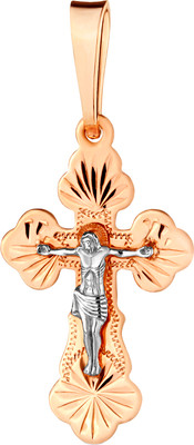 Крестик из красного золота 7 КАРАТ П3105-019К14