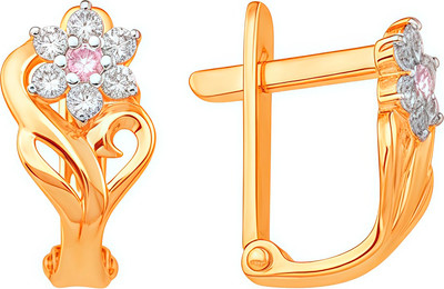 Серьги из красного золота 7 КАРАТ П2217-376К14