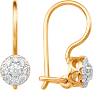 Серьги из красного золота 7 КАРАТ П2217-384К14