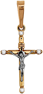 Крестик из красного золота 7 КАРАТ П3215-200К14