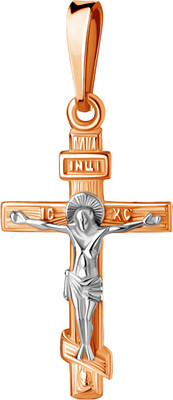 Крестик из красного золота 7 КАРАТ П3205-034К14