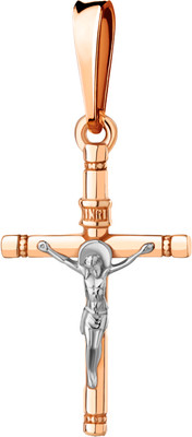 Крестик из красного золота 7 КАРАТ П3205-001К14