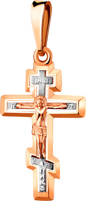 Крестик из красного золота 7 КАРАТ П3205-016К14