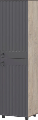 Шкаф-пенал Mio Tesoro Вудхилл (эндгрейн/графит)