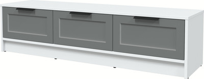 Тумба Interline ТВ Концепт Тренд КТ-ТВ3-35 (белый платинум/серый)