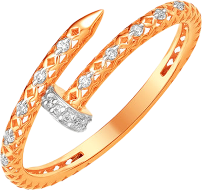 Кольцо из красного золота 7 КАРАТ П1217-433К14 (р.16)