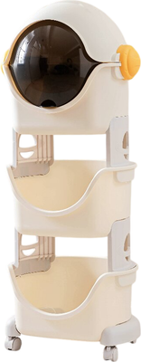 Стеллаж игровой UNIX Kids Cosmo 3 уровня / ptsspace3gry (серый)