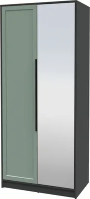 Шкаф Интерлиния Концепт Тренд КТ-Ш2(з) (антрацит/мята)