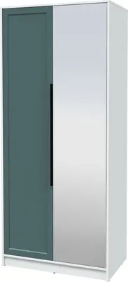 Шкаф Интерлиния Концепт Тренд КТ-Ш2(з) (белый платинум/верде)