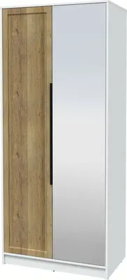 Шкаф Интерлиния Концепт Тренд КТ-Ш2(з) (белый платинум/дуб вотан)