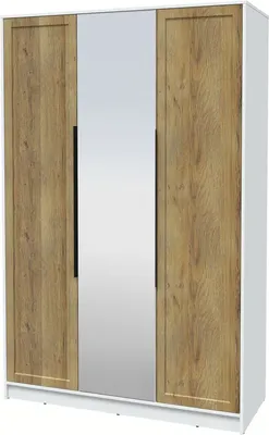 Шкаф Интерлиния Концепт Тренд КТ-Ш3(з) (белый платинум/дуб вотан)