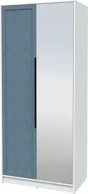 Шкаф Интерлиния Концепт Тренд КТ-Ш2(з) (белый платинум/дуб лазурный)